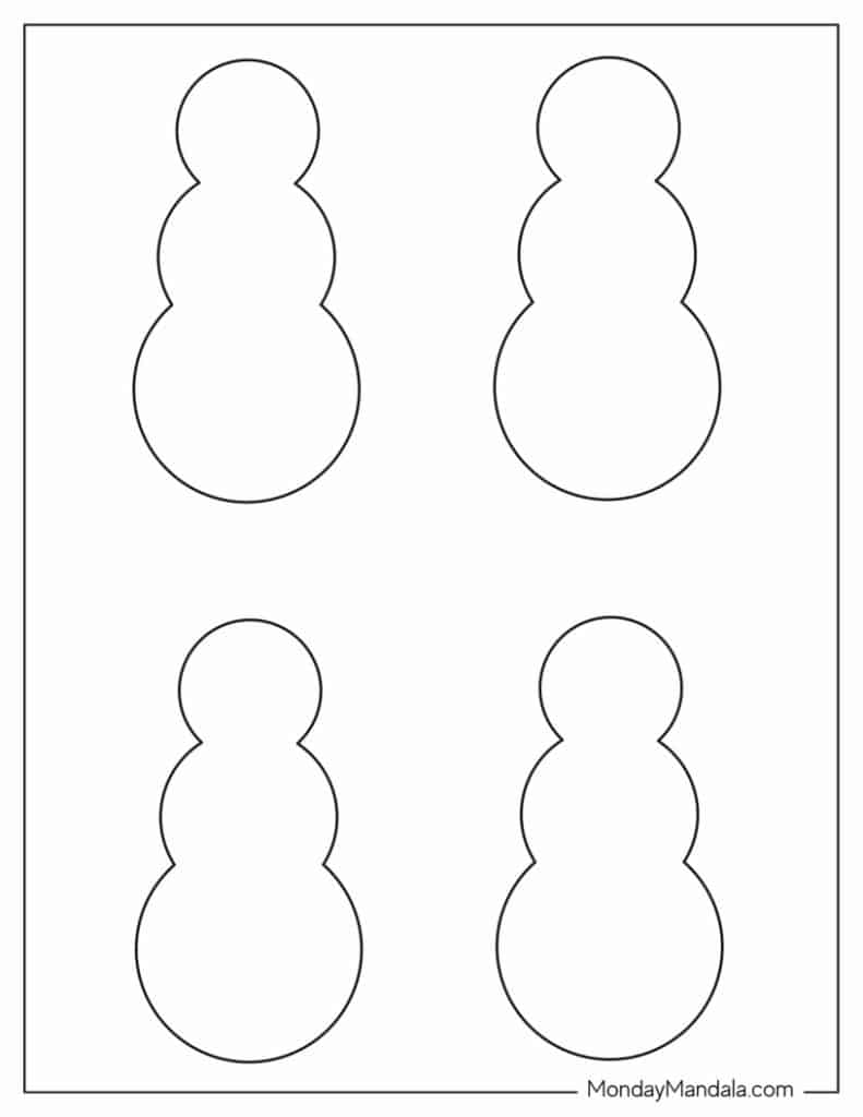 26 snowman templates (free pdf printables)